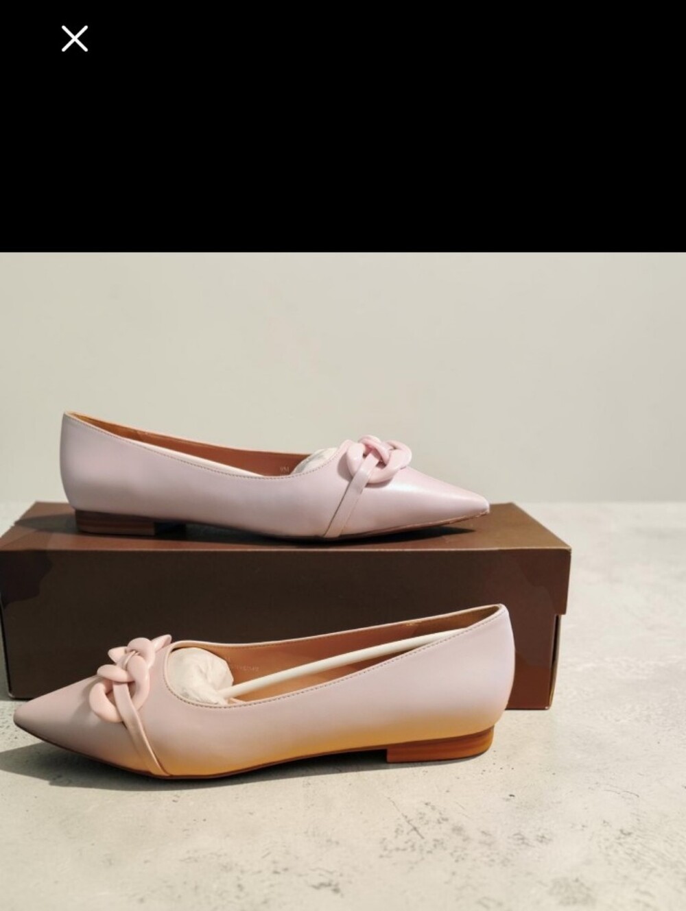 Paolo Nora-Lavander Pointed-Toe Knot Flats